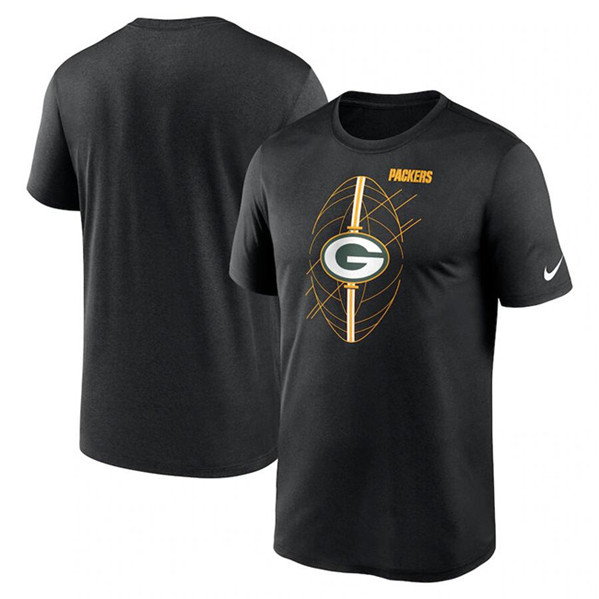 Men's Green Bay Packers Black Legend Icon Performance T-Shirt